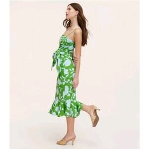 Kate Spade X Target Classic Rose Ruched Linen Tank Top & Midi Skirt Set Size: XS